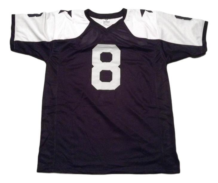 Troy Aikman CUSTOM STITCHED Unsigned Football Blue Jersey