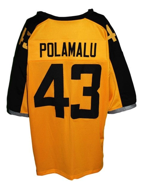 Troy Polamalu #43 Gotham Rogues New Football Jersey Yellow