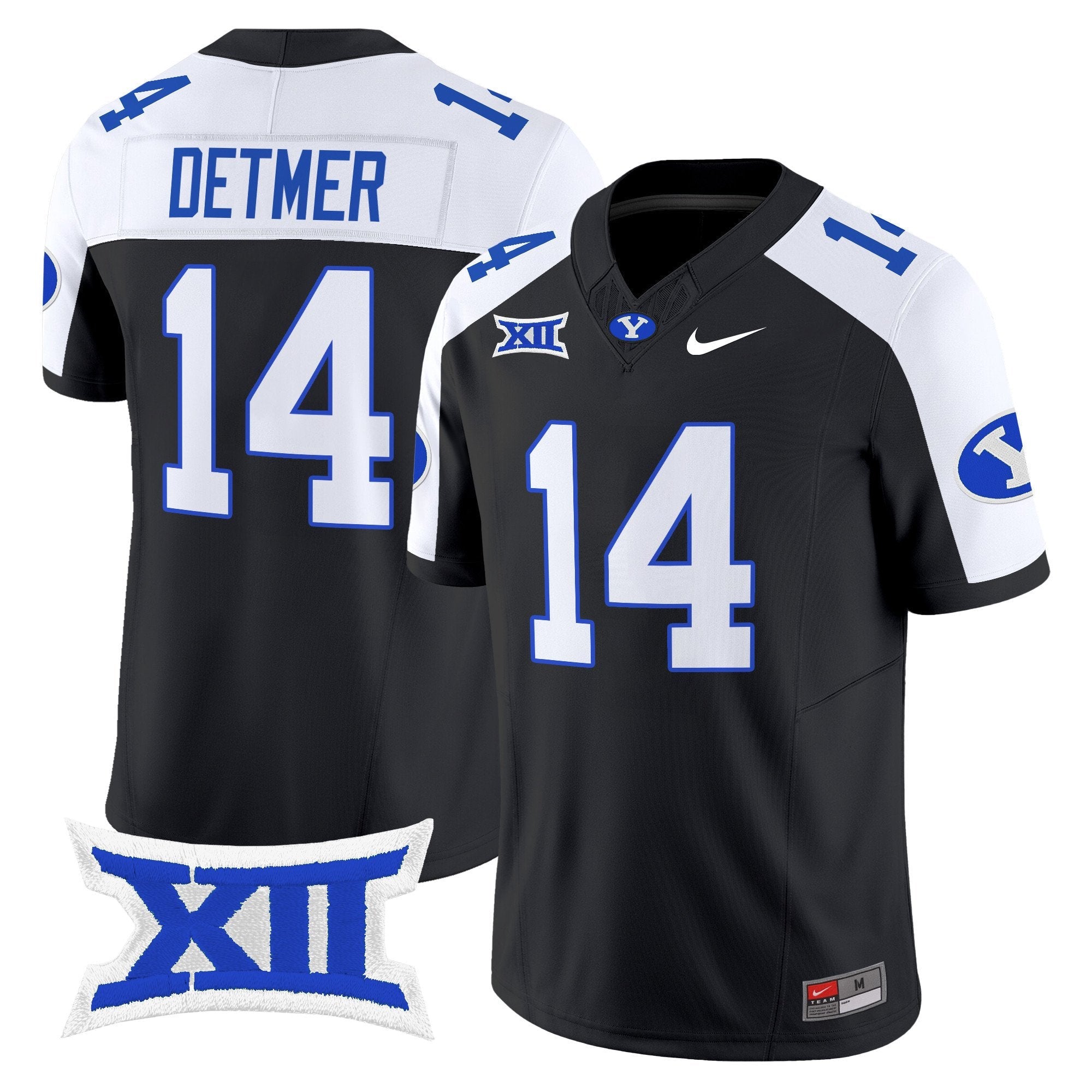 Ty Detmer Jersey #14 BYU Cougars 2025 Vapor Limited Stitched Black Alternate