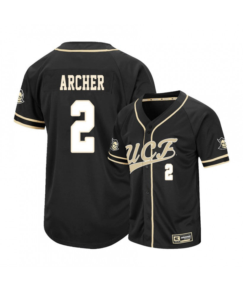 UCF Knights 2 Matt Archer Black College Baseball Jersey