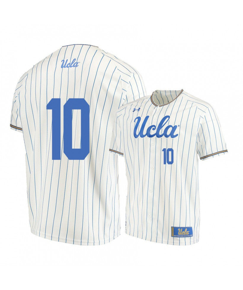 UCLA Bruins 10 Mikey Perez Beige College Baseball Jersey