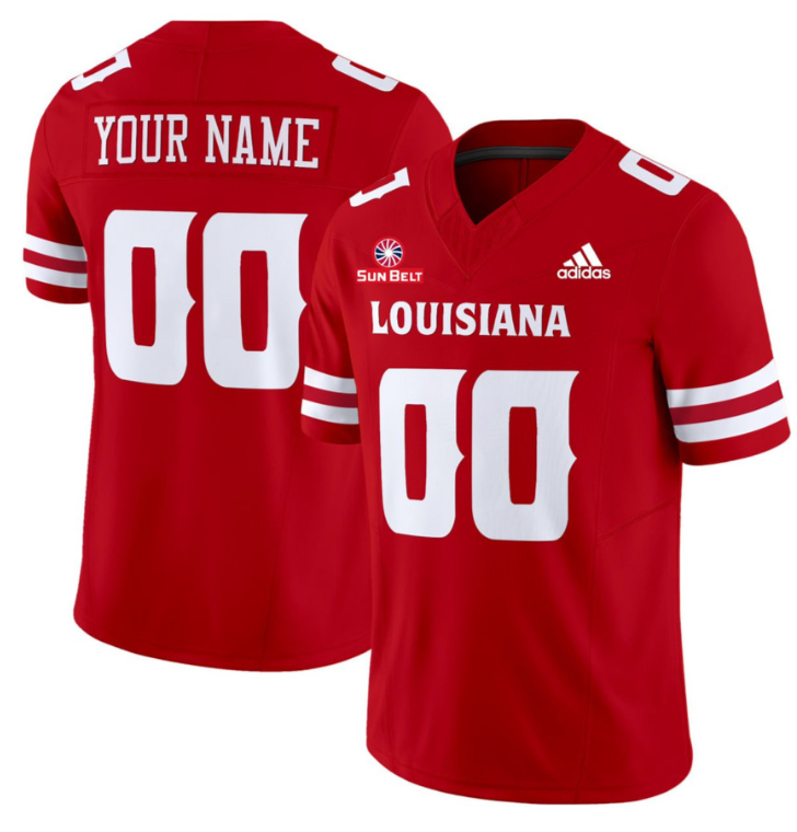 ULL Ragin Cajuns Football Custom Jersey All Stitched