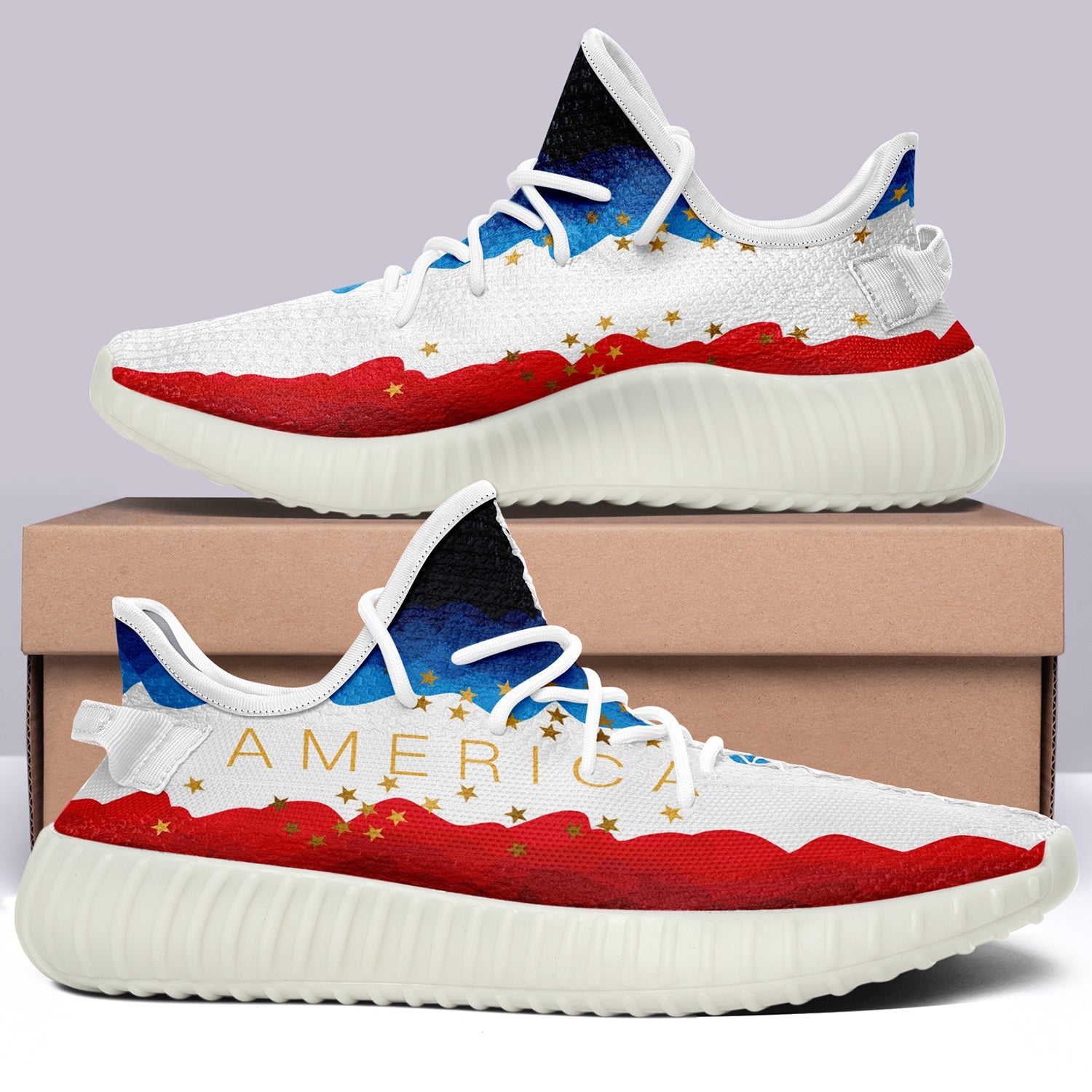 USA Flag V3 350v Yeezy Sneakers For Men Women Fans