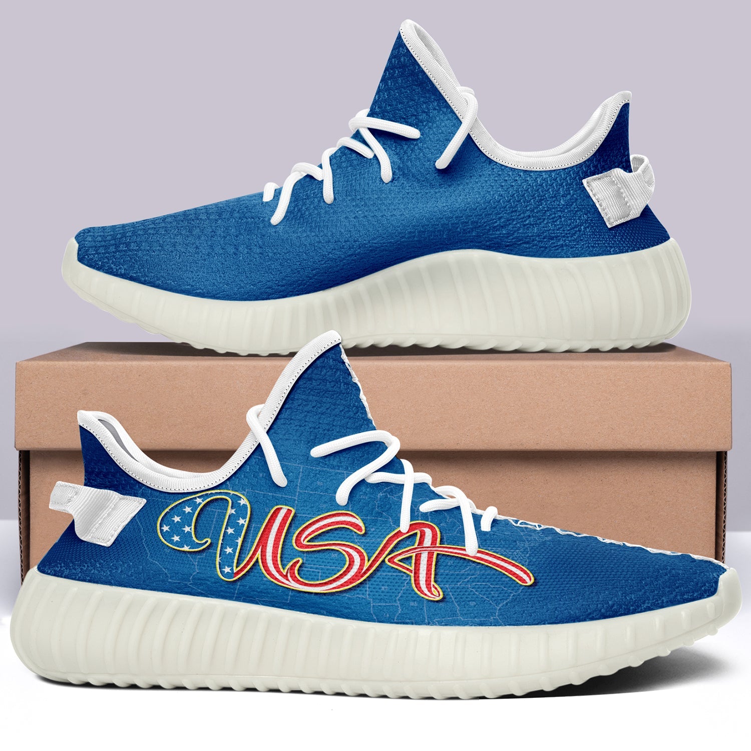 USA Flag V3 350v Yeezy Sneakers For Men Women Fans