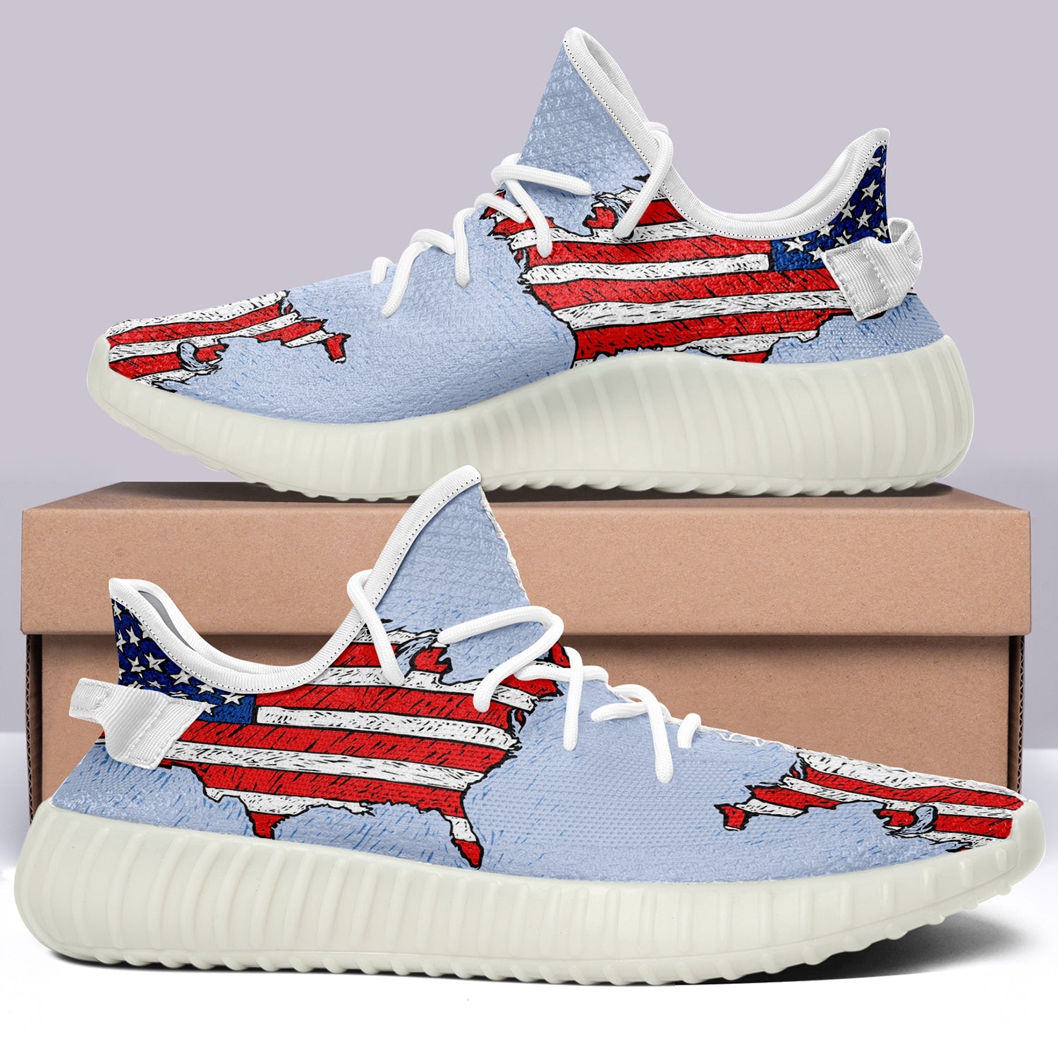 USA Flag V28 350v Yeezy Sneakers For Men Women Fans