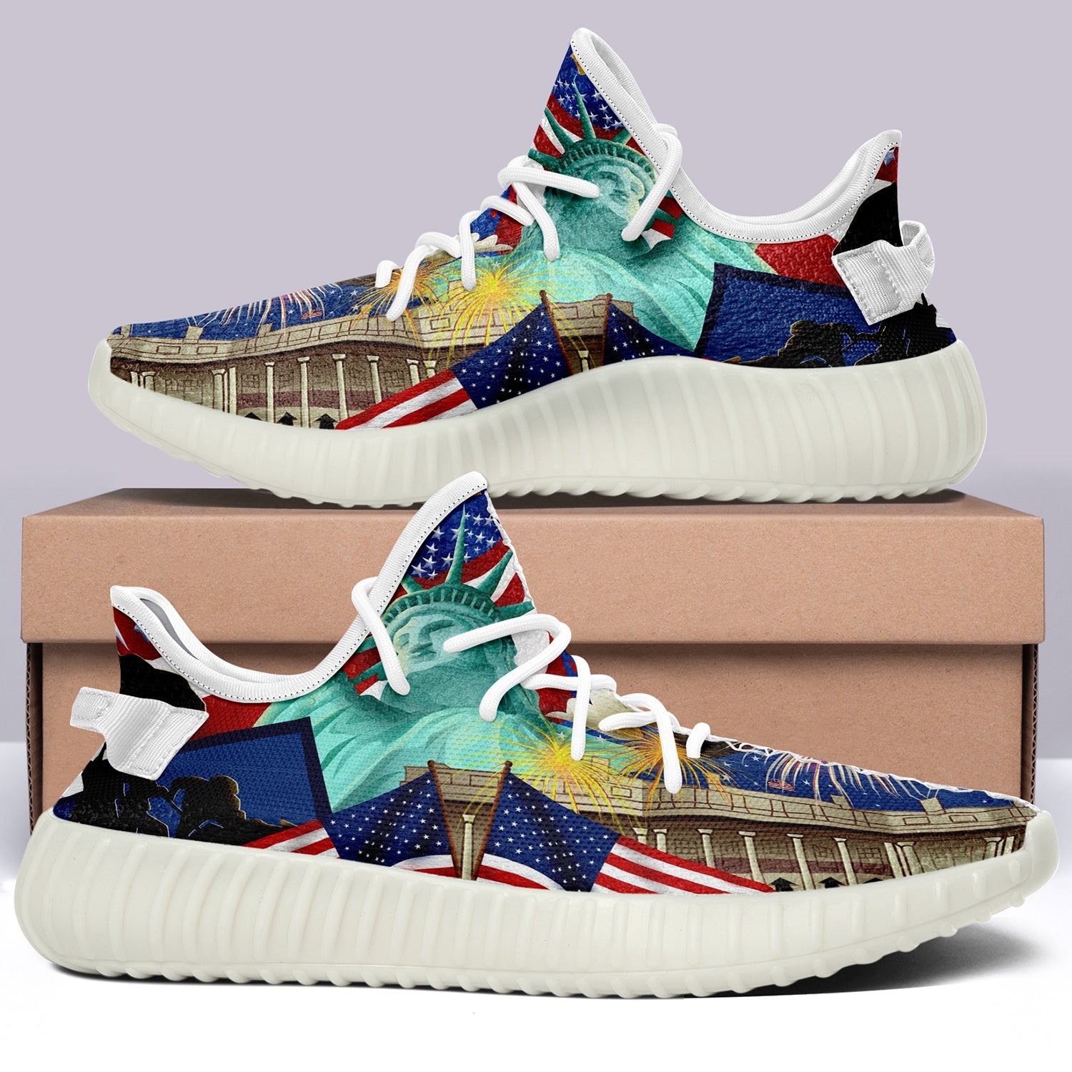 USA Flag V28 350v Yeezy Sneakers For Men Women Fans
