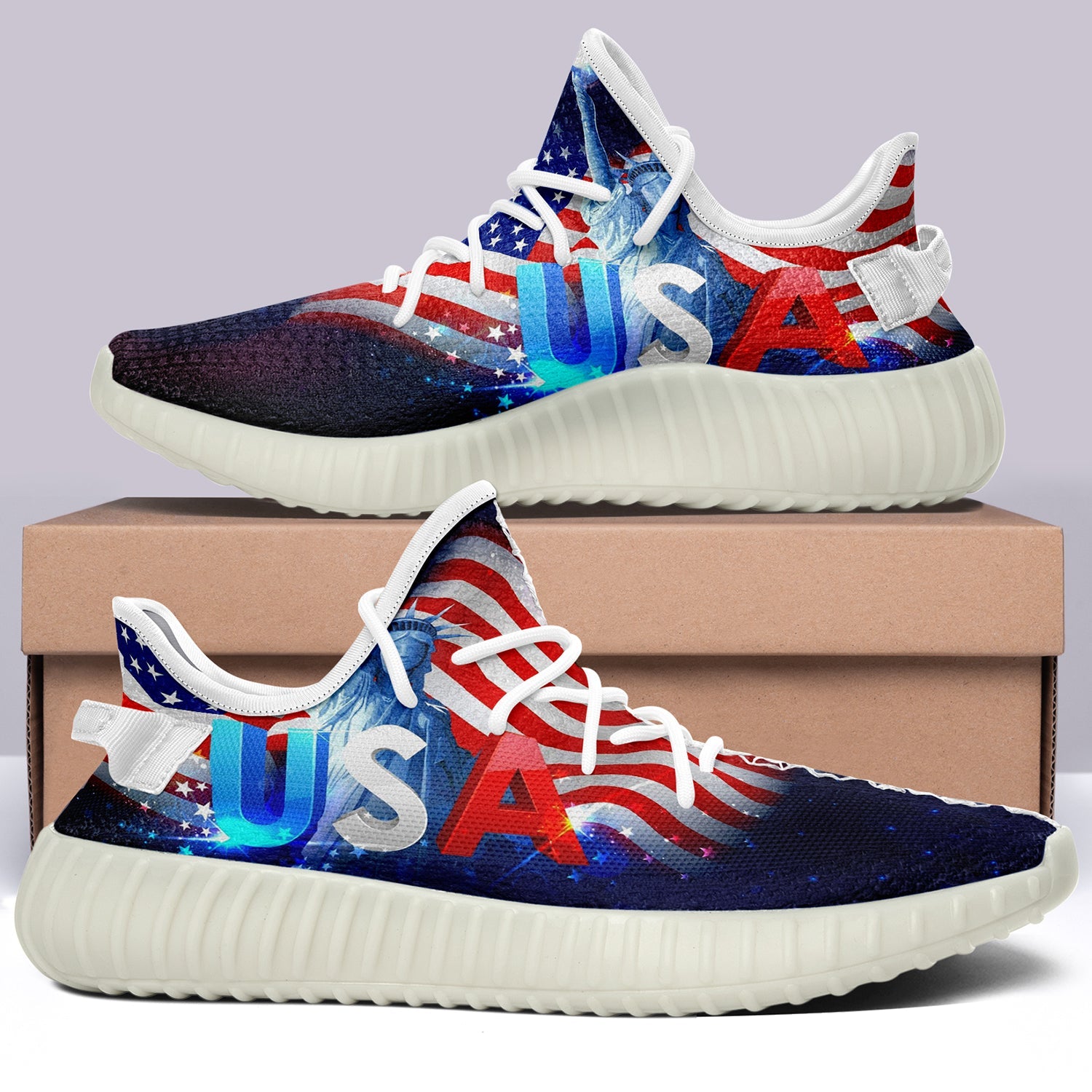 USA Flag V35 350v Yeezy Sneakers For Men Women Fans