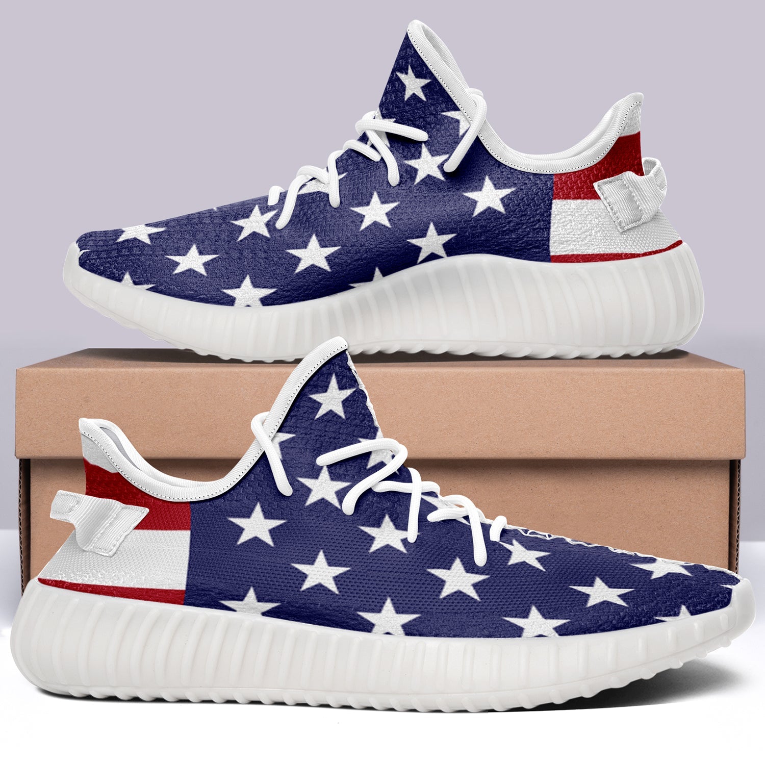 USA Flag 350v Yeezy Sneakers For Men Women Fans
