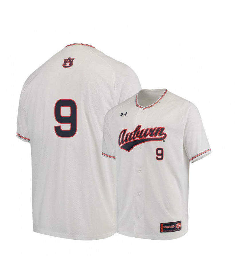 Under Armour Auburn Tigers 9 Ryan Bliss White Baseball Jersey