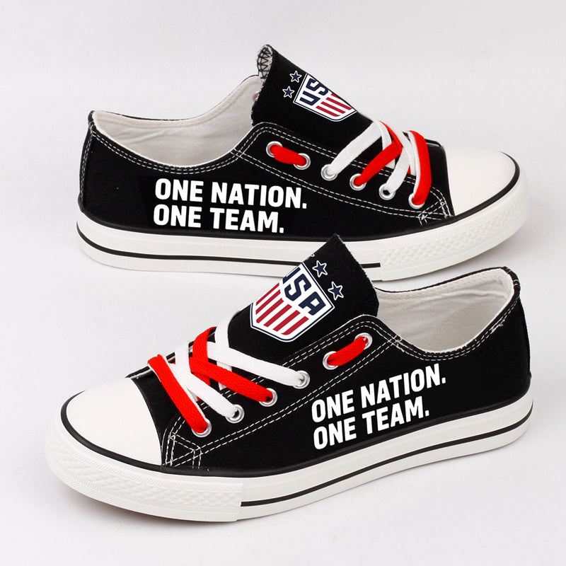 United States Low Top Canvas Sport Sneakers Shoes For Men Women Fans