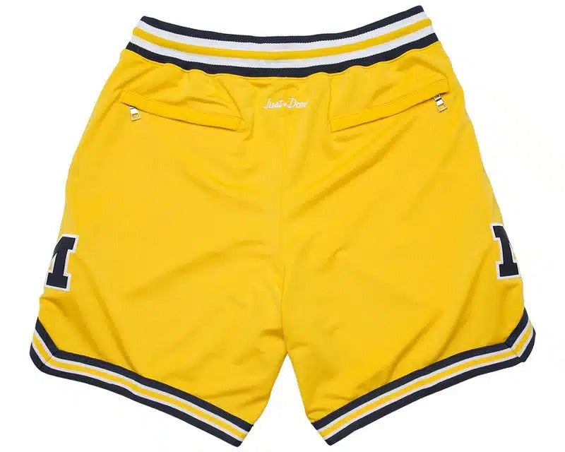 University of Michigan Shorts Gold