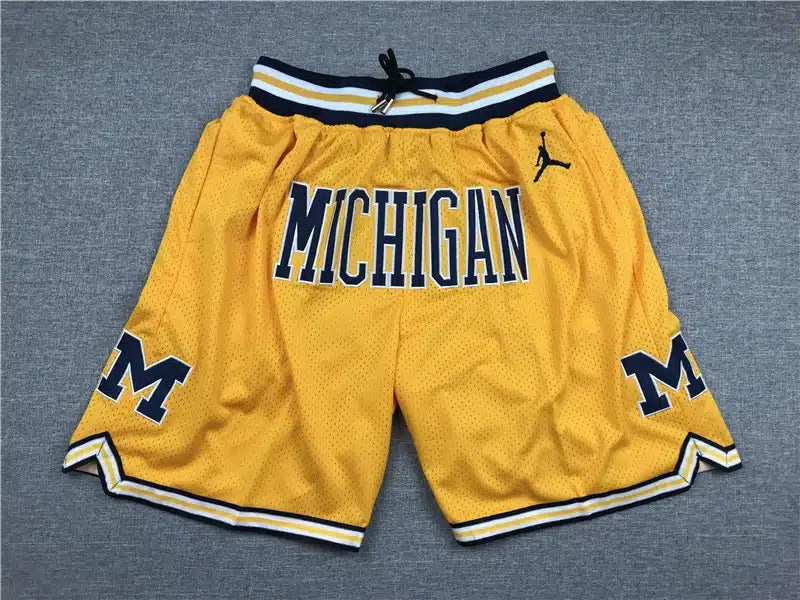 University of Michigan Shorts Gold