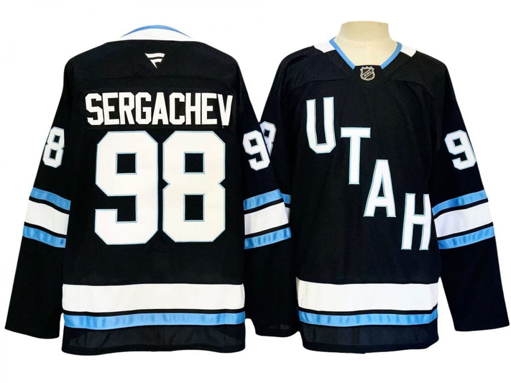 Utah Hockey Club #98 Mikhail Sergachev Black Jersey