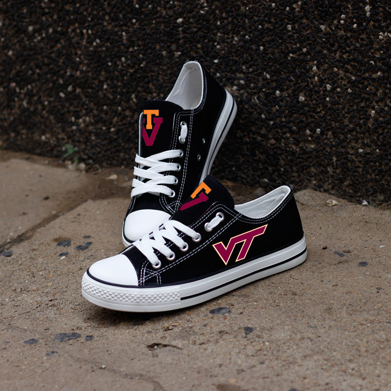Virginia Tech Hokies Limited Print NCAA College Students Low Top Canvas Shoes Sport Sneakers