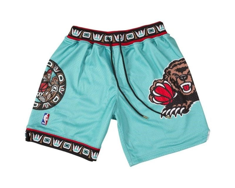 Vancouver Grizzlies Teal Shorts – Retro 90s Basketball Shorts Vintage Classic