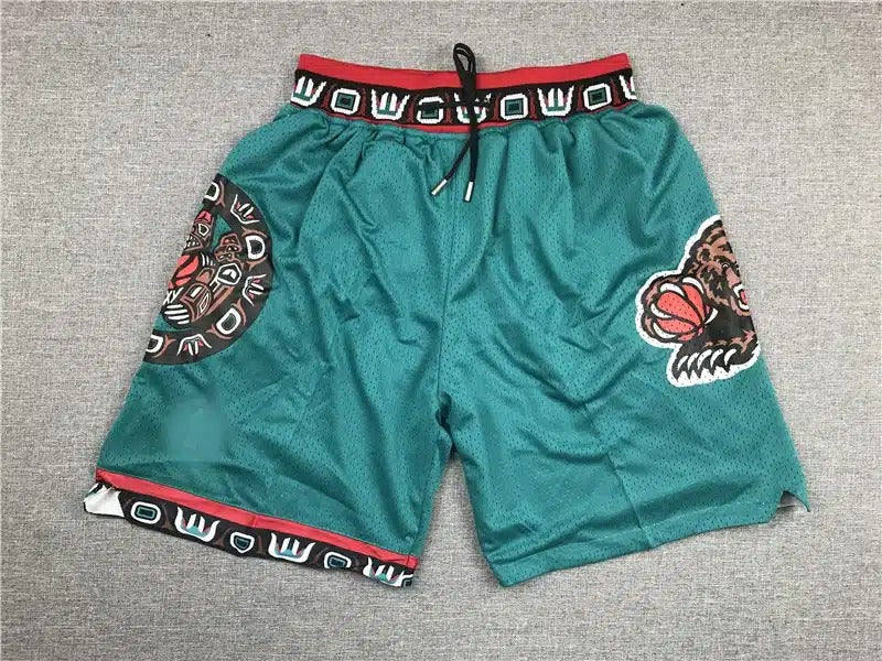 Vancouver Grizzlies Teal Shorts – Retro 90s Basketball Shorts Vintage Classic
