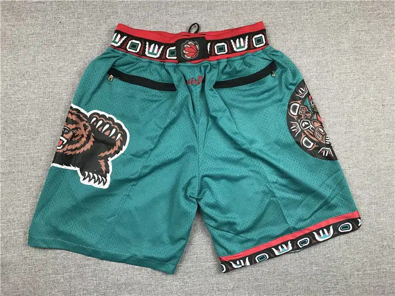 Vancouver Grizzlies Teal Shorts – Retro 90s Basketball Shorts Vintage Classic