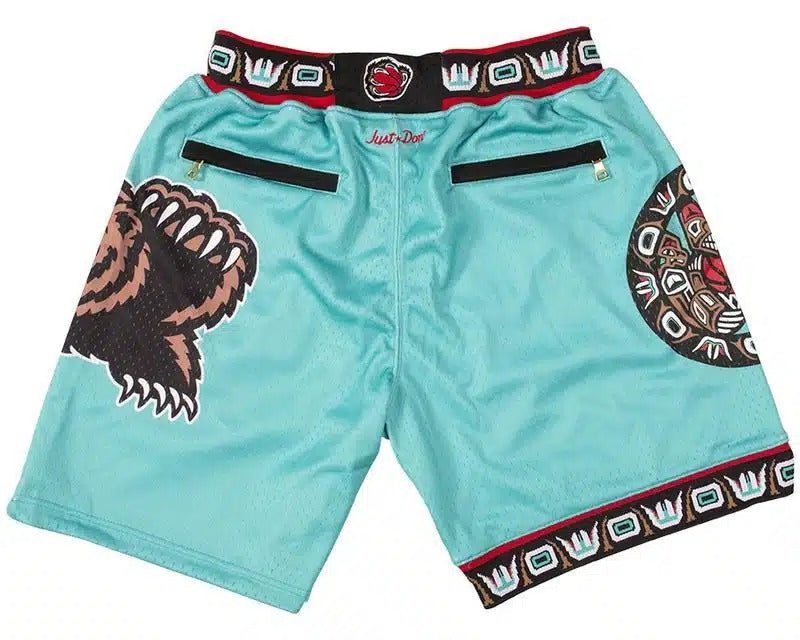 Vancouver Grizzlies Teal Shorts – Retro 90s Basketball Shorts Vintage Classic