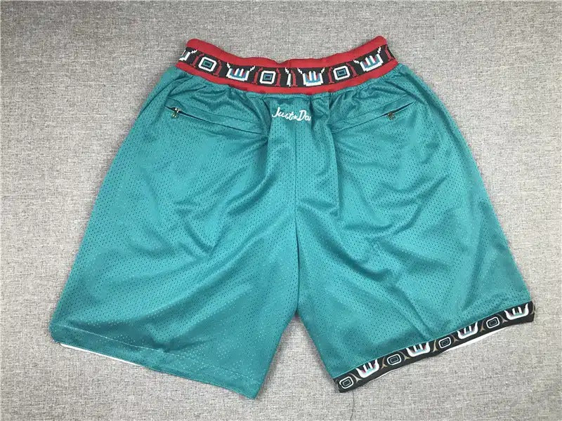 Vancouver Grizzlies 1995-96 Just Don 90s Shorts Teal - Basketball Shorts Store