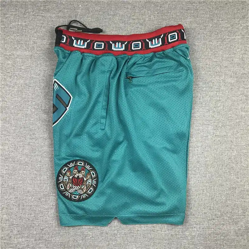 Vancouver Grizzlies 1995-96 Just Don 90s Shorts Teal - Basketball Shorts Store