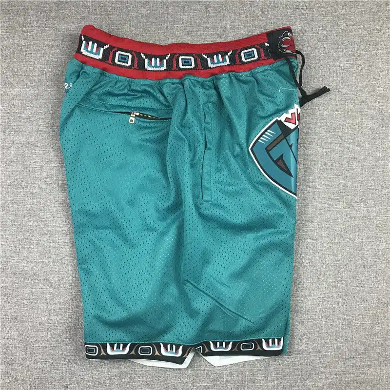 Vancouver Grizzlies 1995-96 Just Don 90s Shorts Teal - Basketball Shorts Store