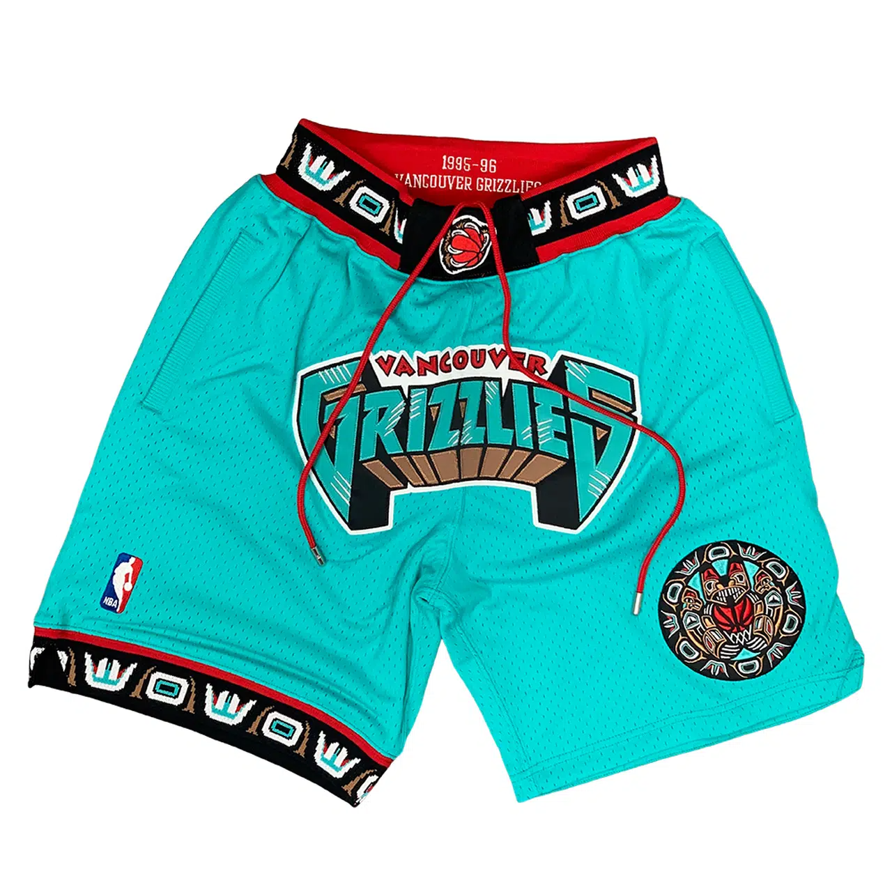 Vancouver Grizzlies 1995-96 Just Don 90s Shorts Teal - Basketball Shorts Store
