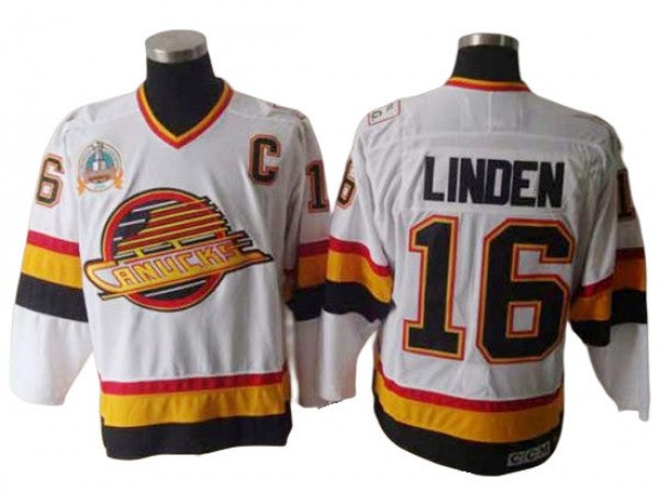 Vancouver Canucks #16 Trevor Linden 2005 Vintage CCM Jersey - Black