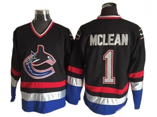 Vancouver Canucks #1 Kirk McLean 2005 Vintage CCM Jersey - Black