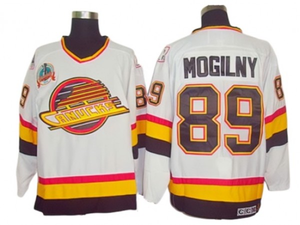 Vancouver Canucks #89 Alexander Mogilny 1994 Vintage CCM Jersey - White