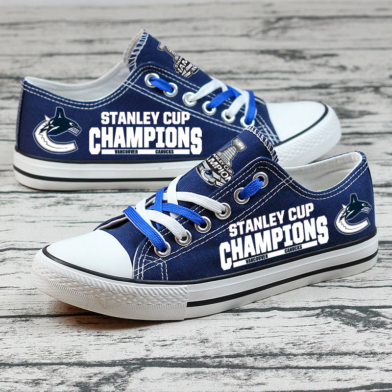 Vancouver Canucks Low Top Canvas Sport Sneakers Shoes For Men Women Fans