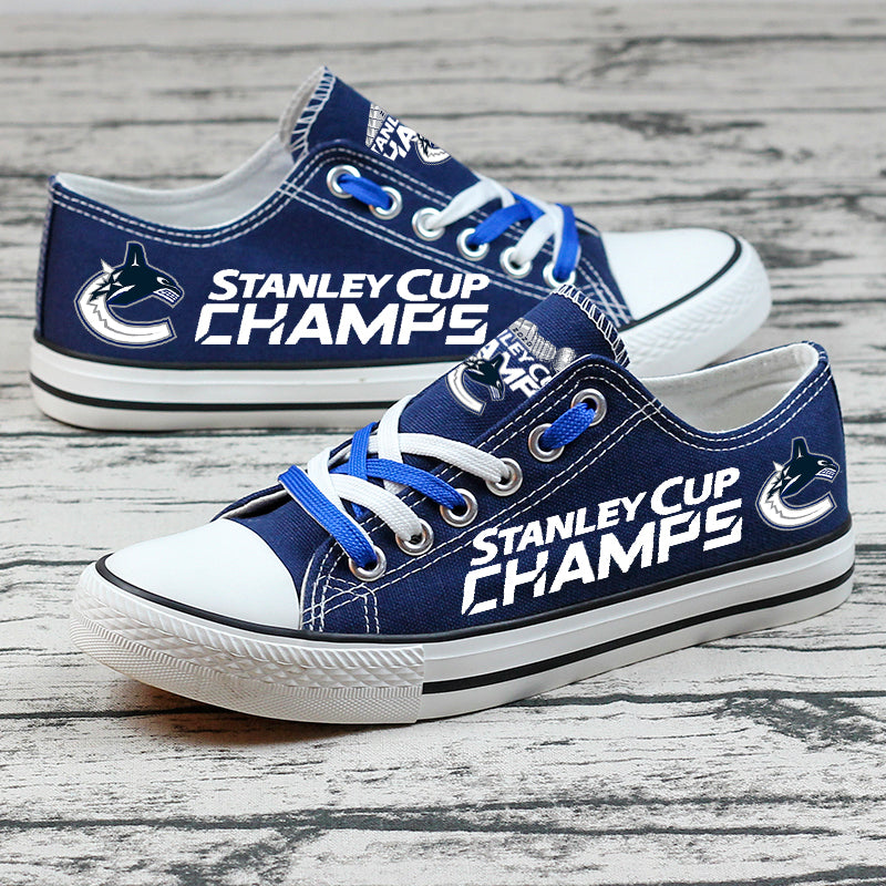 Vancouver Canucks Low Top Canvas Sport Sneakers Shoes For Men Women Fans