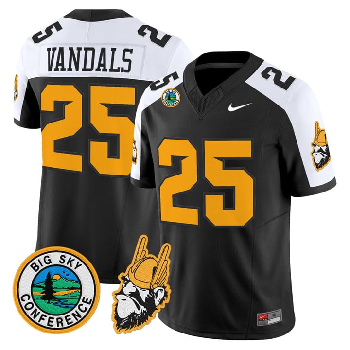 Vandals Jersey #25 Idaho Vandals 1975 Throwback Limited Stitched Black Alter