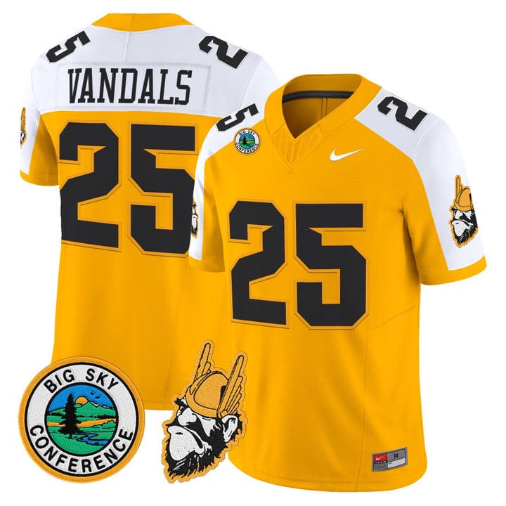 Vandals Jersey #25 Idaho Vandals 1975 Throwback Limited Stitched Gold Alter
