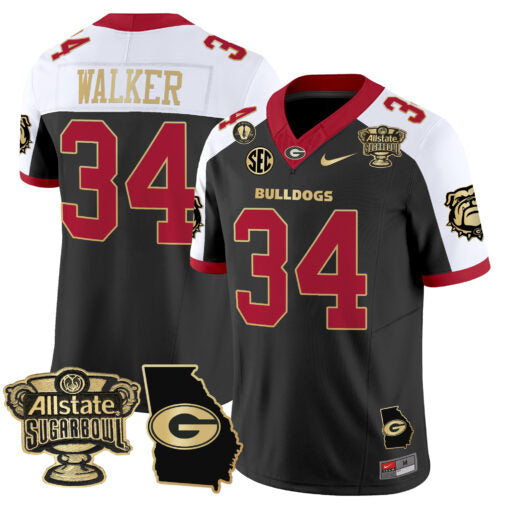 Herschel Walker Jersey #34 Georgia Bulldogs 2025 Sugar Bowl Patch Vapor Alternate
