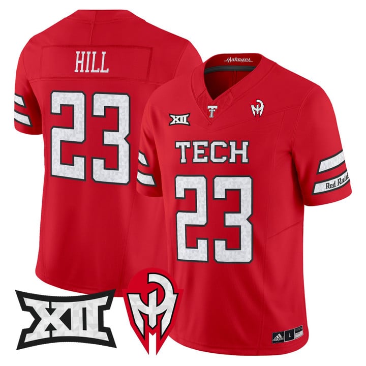 Adam Hill Jersey #23 Texas Tech Red Raiders Too Cold Vapor Stitched