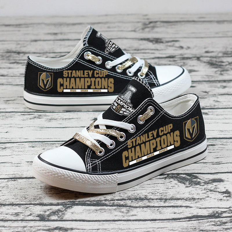 Vegas Golden Knights Low Top Canvas Sport Sneakers Shoes For Men Women Fans