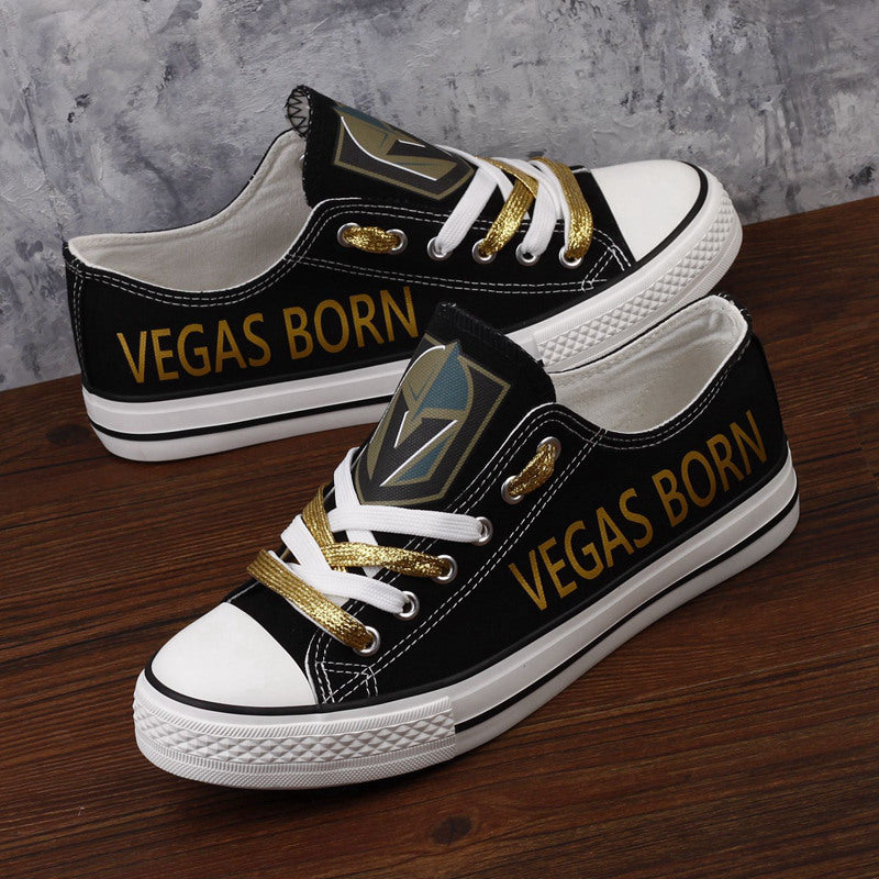 Vegas Golden Low Top Canvas Sport Sneakers Shoes For Men Women Fans
