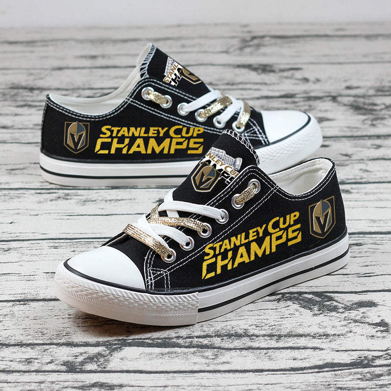Vegas Golden Knights Low Top Canvas Sport Sneakers Shoes For Men Women Fans