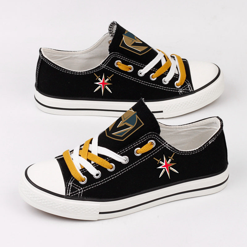 Vegas Golden Knights Low Top Canvas Sport Sneakers Shoes For Men Women Fans