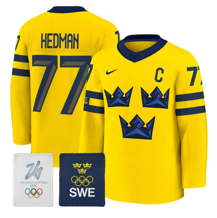 Victor Hedman Jersey #77 Sweden Olympic 2026 Premium Hockey All Stitched