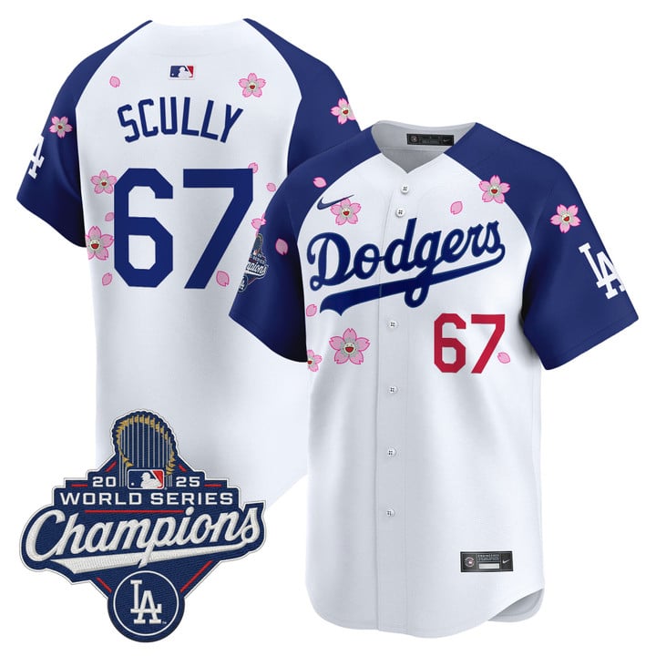 Vin Scully Jersey #67 Dodgers 2025 World Series Champions Stitched