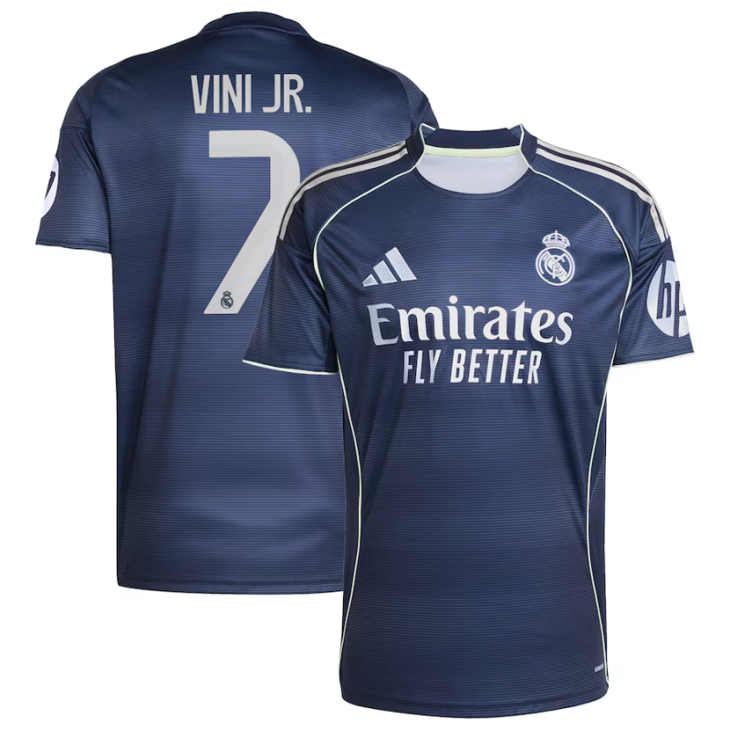 Vini .Jr 7 Real Madrid 2025-26 Away Jersey – Blue