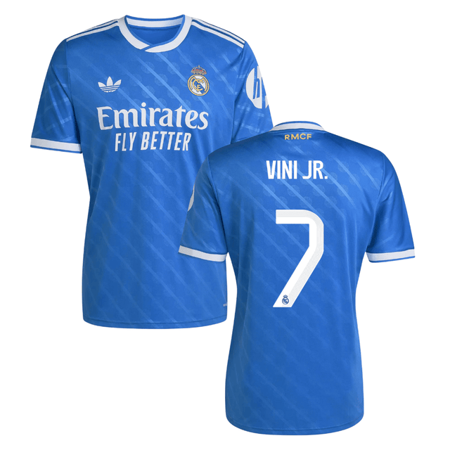 Vini Jr #7 Real Madrid 2025-26 Third Match Jersey – Blue