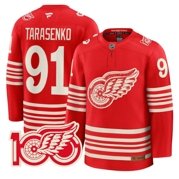 Vladimir Tarasenko Jersey #91 Detroit Red Wings Centennial Season Premium