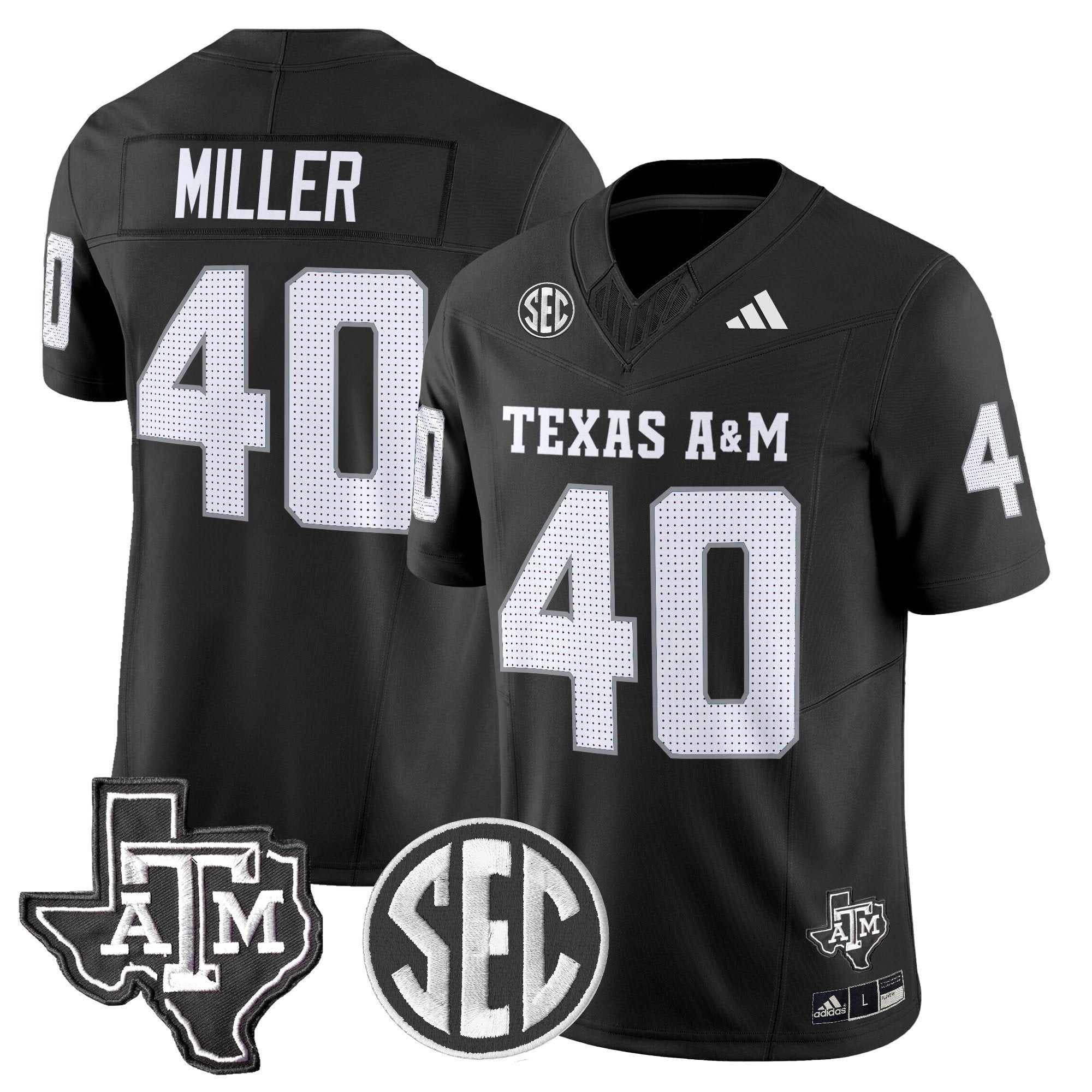 Von Miller Jersey #40 Texas A&M Aggies 2025 Vapor Stitched Black