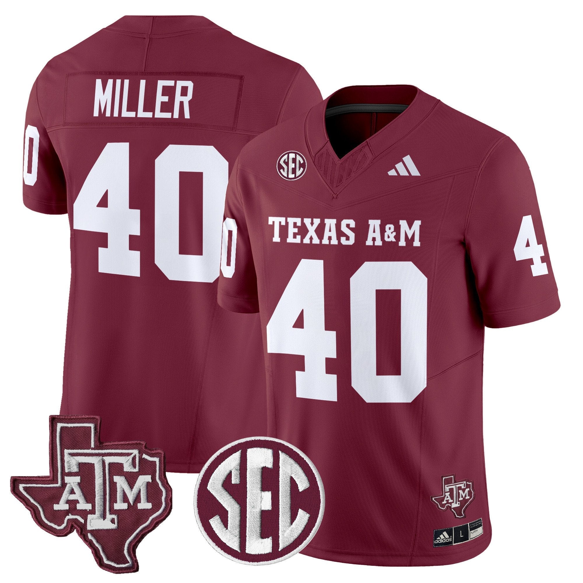 Von Miller Jersey #40 Texas A&M Aggies 2025 Vapor Stitched Maroon