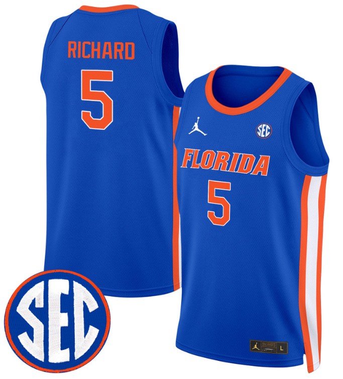 Will Richard Jersey #5 Florida Gators Swingman Basketball Stitched Royal
