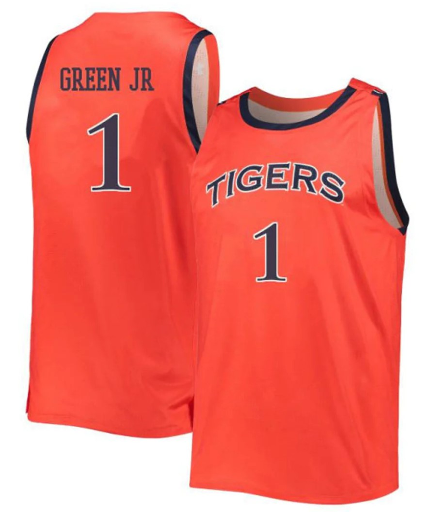 Wendell Green Jr Jersey Auburn Tigers College Basketball #1