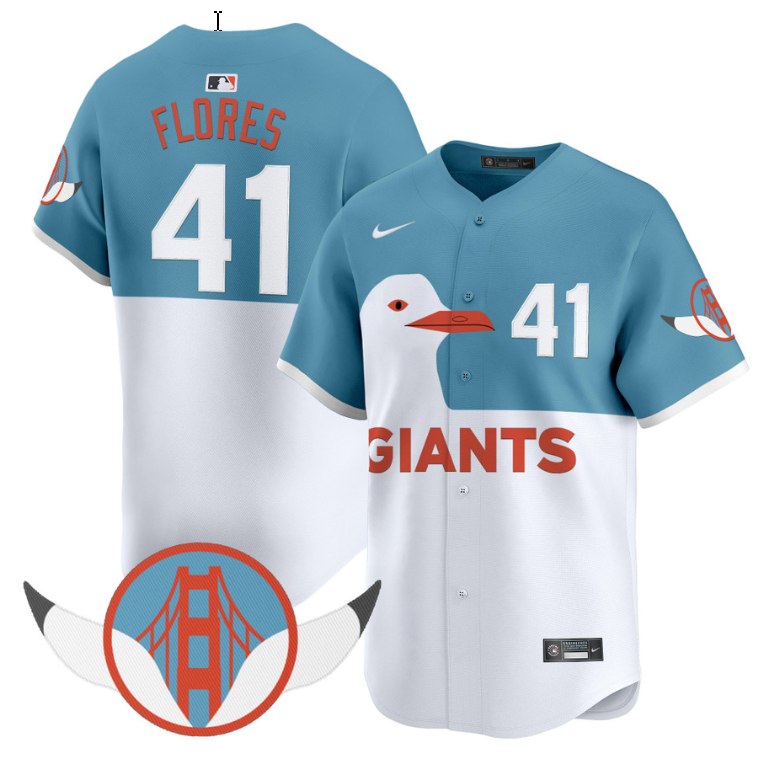 Wilmer Flores Jersey #41 San Francisco Giants Seagull 2025 Vapor Premier Limited Stitched