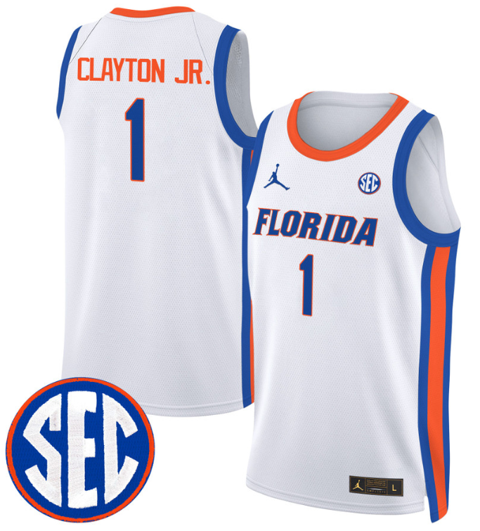 Walter Clayton Jr Jersey #1 Florida Gators Swingman Basketball Stitched White